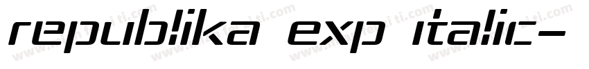 Republika Exp Italic字体转换